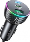 Joyroom JR-CL26 Car Charger 3-in-1 (C+C+U) Bluetooth FM Transmitter PD 70W / black