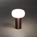 Lauavalgusti KONSTSMIDE Antibes LED juhtmevaba,H-19cm, 2.5W, aku, 2700/3000/4000K+RGB, alusega USB kaabel, IP54/ roostev&auml;rvi alum.+klaas