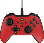 GNS Genesis Manganese 300 wired red - Gamepad | przewodowy | USB-C | PC, Switch, Mobile | Vibes | Additional front panel | czerwony