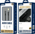Kabel USB Jellico USB-C - mini Jack 3.5 mm 1.2 m Czarny