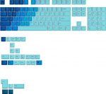 Glorious PC Gaming Race Glorious GPBT Gradient Keycaps, ANSI Layout (US), PBT, Dye-Sub - Ocean