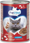 PREVITAL - Z beef and liver in sauce - Complete food for adult cats - 0.415g