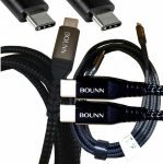 Bounn Kabel USB-C fast &Aring; loading | 2m | PD60W 2x USB-C | nylon braid
