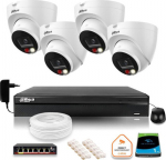 Dahua Europe monitoring kit IP Dahua 4 Kamer IP 8mpx 4K hard drive