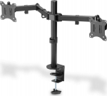 Digitus Double desk holder with clamp 2xLCD max. 32" max. Load 2x 8kg tilt-and-swivel black
