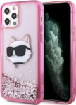 Karl Lagerfeld KLHCP12MLNCHCP Hardcase Glitter Choupette Head for iPhone 12/12 Pro 6.1" / pink