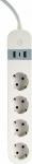 gembird Smart Home Steckdosenleiste 4Fach, m.USB-Charge wei&szlig;
