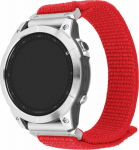 Fixed FIXED Nylon Sporty Strap pro Garmin QuickFit 26mm, czerwony