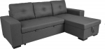 Corner sofa bed CARITA dark grey