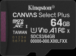 KIN Kingston 64GB micSDXC Canvas Select Plus Gen3 100R A1 Single Pack w/o ADP