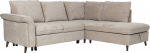 Corner sofa bed LINDY RC, light brown