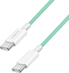 LogiLink USB-C 0.5m w green nylon braid - kabel LogiLink USB-C - USB-C 0.5m M/M nylon braid, zielony