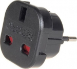 Maclean Adapter adapter EU on UK MCE72 Czarna