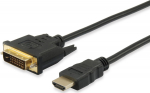 Equip HDMI->DVI-D Bidi. 1920x1200/60Hz St/St 2.00m schwarz Polybeutel