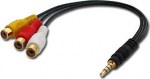 Lindy AV Adapter Cable 3.5mm Jack M to 3xPhono F