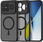 Kaitse&uuml;mbris Magmat MagSafe, Xiaomi Poco F8 Ultra, matt l&auml;bipaistev musta &auml;&auml;rega, Qi2/MagSafe &uuml;hilduv, Tech-Protect