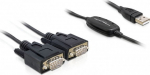 Delock Adapter USB 2.0 > 2 x Seriell - Kabel USB / serial - USB (M)