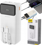 Powerbank Dudao Powerbank Dudao K15Max 30000mAh PD 22.5W z cables USB-C i Lightning - white