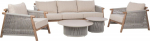 Garden furniture set DIANA sofa, 2 armchairs and 2 tables, beige