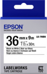 EPS TAPE LK-7WBN STD BLK-/WHT 36/9,