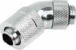 Alphacool HF Anschluss 45 Grad G1/4 Zoll AG auf 13/10mm - drehbar, chrome silber