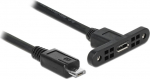 DELOCK USB-Kabel 2.0 Micro B -> Micro-B Bu/St Einbau 0