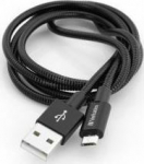 Cable USB Verbatim USB-A - microUSB 1 m Czarny (48863)