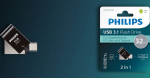 Philips 2 in 1 OTG 32GB USB 3.1 + USB C Midnight Black