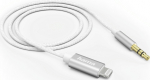 Audiokaabel Hama Lightning - 3.5mm 3-pin pistik, valge 1.0m AUX-In adapterkaabel Apple seadme heliseadmega &uuml;hendamiseks