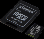 KIN Kingston 64GB micSDXC Canvas Select, Plus 100R A1 C10 Card + ADP