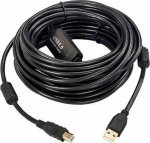 MicroConnect Active USB 2.0 A-B Cable, 20M, With integrated