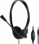 Logilink stereo headset, 1x 3.5-mm jack boom microphone Eco-Box