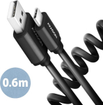 CABLE USB-C TO USB2.0 0.6M/TWISTER BLK BUCM-AM10TB AXAGON