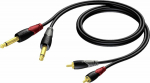 Cable Procab Jack 6.3mm x2 - RCA (Cinch) x2 5m czarny (CLA631/5)