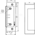 Łucznik Łucznik Symmetrical electric strike NC z sliding Z switch 1420RFT-12AC/DC
