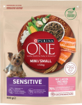 PUI PURINA One Mini/Small Sensitive Salmon, rice - dry dog food - 800 g