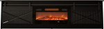Cama MEBLE RTV GRANERO + fireplace cabinet 200x56.7x35 black/black gloss