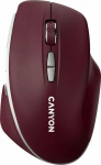 Mysz Canyon CANYON MW-21, 2.4 GHz Wireless mouse ,with 7 buttons, DPI 800/1200/1600, Battery: AAA*2pcs,Burgundy Red,72*117*41mm, 0.075kg