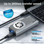 Graugear G-M206-20G-F M.2 NVME SSD Geh&auml;use - USB-C 3.2 Gen2x2, 20 Gbit/s