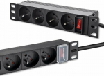 Qoltec surge protection power strip 4 jack 1.8 m czarna (54602)