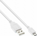 Cable USB InLine USB-A - microUSB 2 m White (31720W)