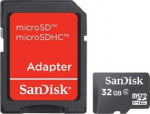SanDisk SD CARD MICRO 32GB SDHC, WITH ADAPTER