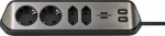 Brennenstuhl estilo corner power strip 4fach schwarz