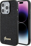 Guess PU Disco Script Metal Case for Apple iPhone 15 Pro Max
