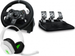 Log Logitech G920 Wheel + Astro A10 Xbox Headset White