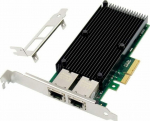 MicroConnect PCIe x4 Dual RJ45 10 GbE X550, Network Adapter Chipset: