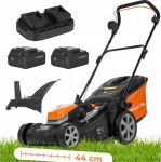 MAKITA cordless lawn mower 2x20v, 2x5.0ah, 44 cm
