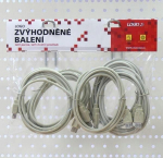 Kabel USB Logo USB-A - USB-A 3 m Czarny