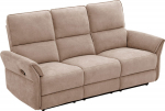 Recliner sofa DAMIKA 3-seater with electric mechanism, light brown