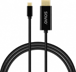 SAVIO Kabel USB-C do HDMI CL-190 30Hz, 1m plastic
